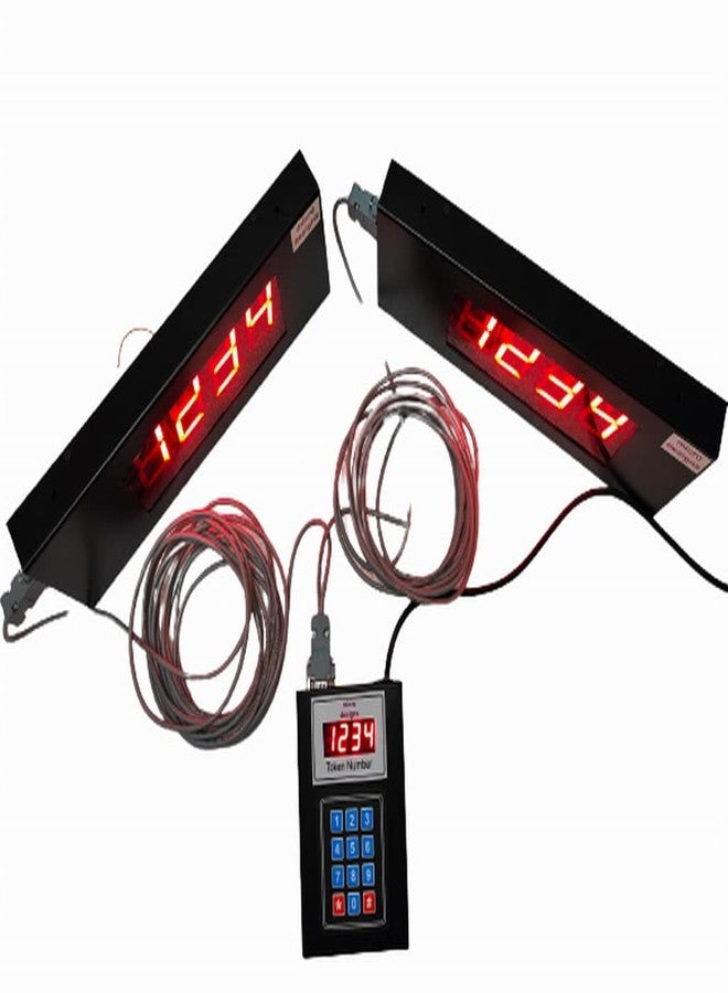 micro designs 4-digit Token Display System with two displays with DING DONG BELL sound; Fully metal body; 5 m + 5 m cable - Image 3